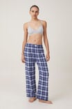 Flannel Boyfriend Boxer Pant Personalised, NAVY/BLUE CHECK - alternate image 1