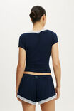 Slinky Soft Lace Trim Short, MOON TIDE - example image 3
