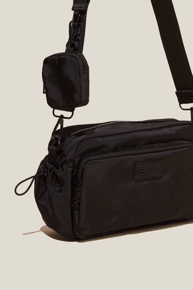 Active Essentials Crossbody Bag, BLACK