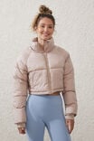 The Mother Puffer Cropped Jacket, AFFOGATO - alternate image 1
