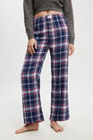 Flannel Boyfriend Boxer Pant, TONI CHECK/NAVY/WHITE AND RED - alternate image 2