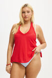 Isla Knit Halter Top, SCARLET - example image 1