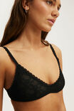 Remi Lace Super Scoop Bralette, BLACK - example image 2