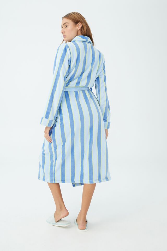 The Hotel Luxe Robe Personalisation, VIVID BLUE STRIPE