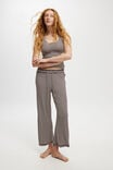 Sleep Recovery Asia Fit Wide Leg Pant, BURGUNDY/ CREAM STRIPE - alternate image 1