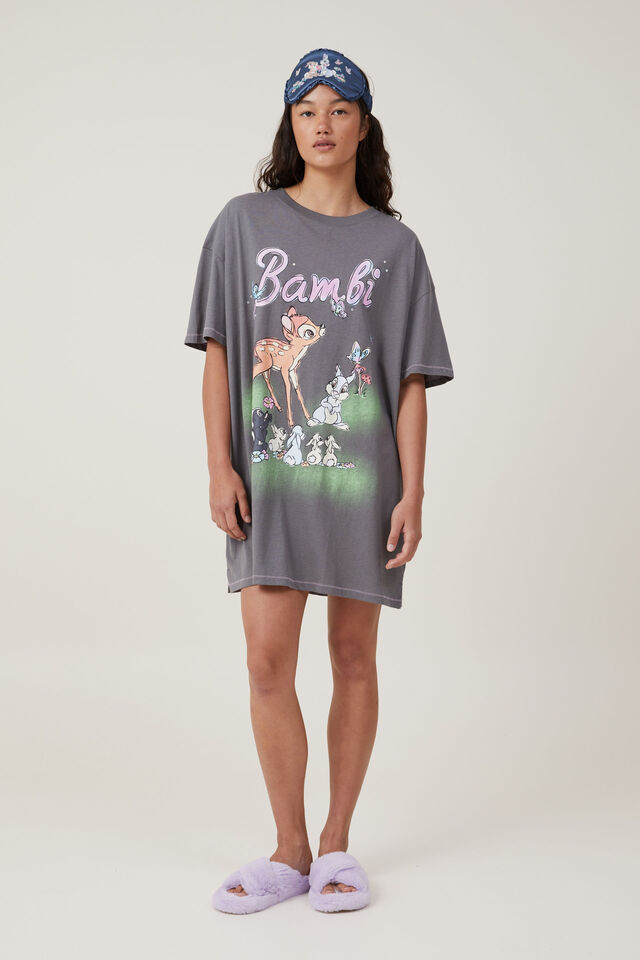 Bambi 90S Graphic T-Shirt Nightie, LCN DIS / BAMBI WOODLANDS