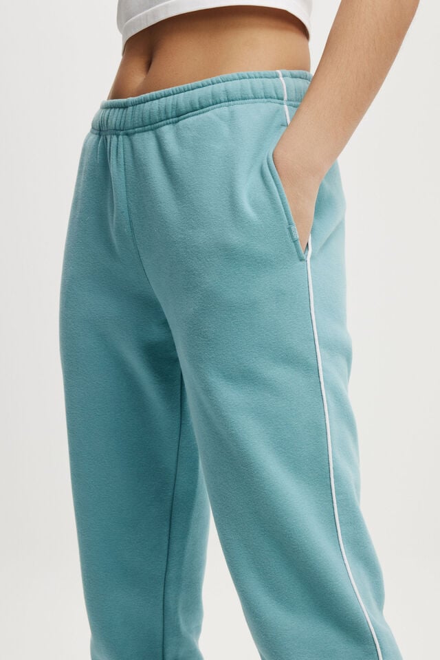 Plush Essential Gym Sweatpant, STONE BLUE/WHITE