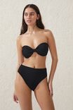 Mermaid Bandeau Bikini Top, BLACK CRINKLE - alternate image 1