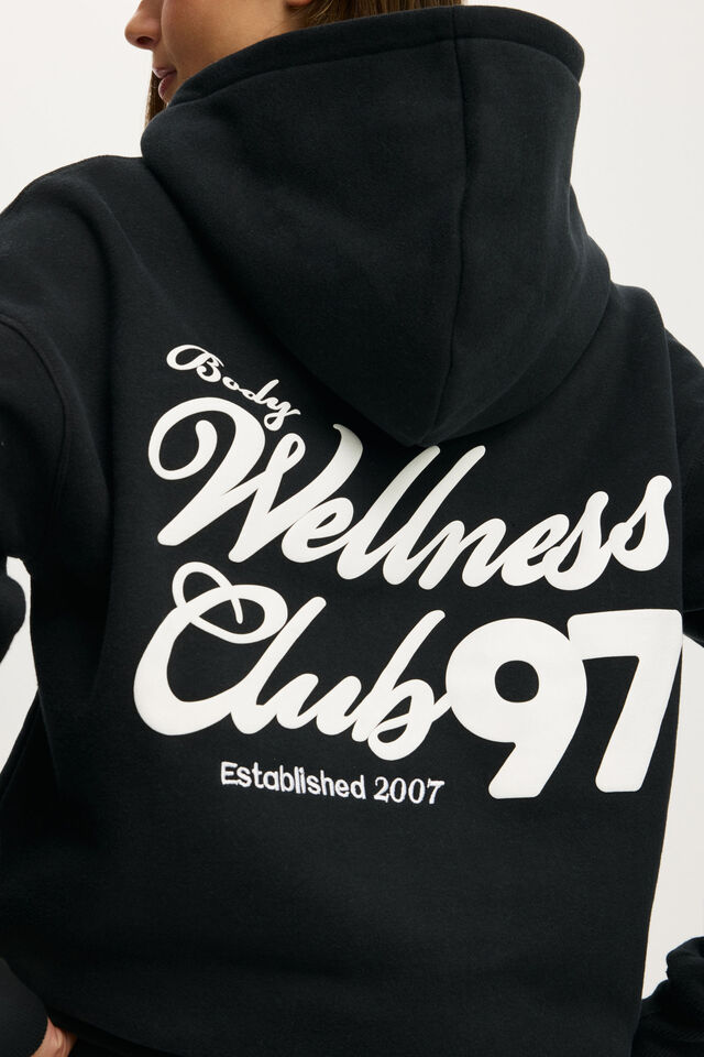 Plush Premium Graphic Hoodie, BLACK/BW CLUB