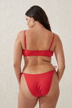 Straight Neck Crop Bikini Top, LOBSTER RED - alternate image 3