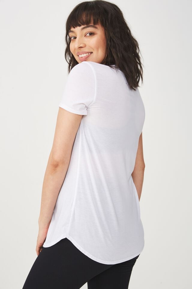 Maternity Gym T Shirt, WHITE
