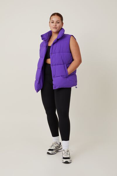 The Recycled Mother Puffer Vest 2.0, ROYAL PURPLE