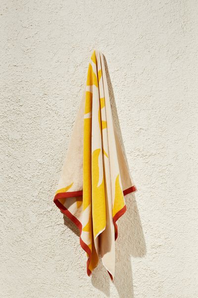 Cotton Beach Towel, SUMMER SUN DAFFODIL