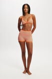 High Apex Bikini Top, ORANGE STRIPE RIB - alternate image 4