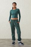 Plush Essential Gym Sweatpant, HOLLY GREEN - alternate image 1