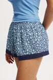Woven Sleep Short With Lace Trim, CAMILLE DITSY NAVY - alternate image 2