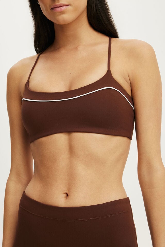 Ultra Soft Spliced Crop, CHESTNUT