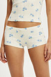 Dreamy Soft Pointelle Micro Short, PENELOPE FLORAL OAT MILK - example image 5