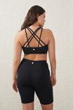 Recycled Strappy Sports Crop, BLACK - alternate image 3