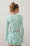 Ultra Soft Fitted Long Sleeve Top, OASIS GREEN - alternate image 3