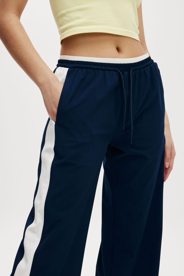On Track Stretch Pant Asia Fit, DARK WATER/WHITE