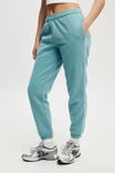 Plush Essential Gym Sweatpant, STONE BLUE/WHITE - alternate image 2