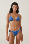 Micro Slider Triangle Bikini Top, SPRING BLUE/BLANKET STITCH - alternate image 1