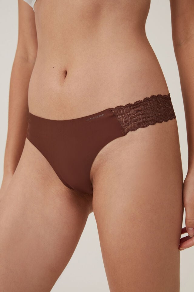 Party Pants Seamless G-String Brief, CHOCOLATE CARAMEL