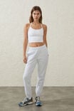 Plush Essential Gym Trackpant, CORE CLOUDY GREY MARLE - alternate image 1