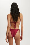 String Tie Side Brazilian Bikini Bottom, SANGRIA GLOSS - example image 3