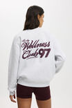 Plush Graphic Crew Sweatshirt, CLOUDY GREY MARLE/BW CLUB - example image 3