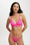 Holly Lace Tanga G String Brief, CHARMING PINK - alternate image 4