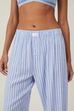 Flannel Boyfriend Boxer Pant, BLUEBERRY/WHITE/LILAC STRIPE - alternate image 2