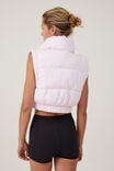 The Mother Puffer Panelled Crop Vest, CHERRY DREAM - alternate image 3