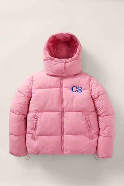 Personalised The Recycled Mother Puffer Jacket 3.0, CUPCAKE PINK/EMBROIDERY