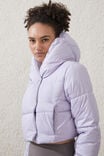 The Mother Puffer Wrap Cropped Jacket, LILAC LIGHT - alternate image 2