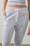 Lifestyle Cropped Gym Trackpant, CLOUDY GREY MARLE - alternate image 2