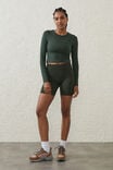 Ultra Soft Fitted Long Sleeve Top, FOREST GREEN - alternate image 4