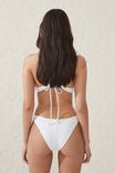 High Side Brazilian Seam Bikini Bottom, WHITE WIDE RIB - alternate image 3