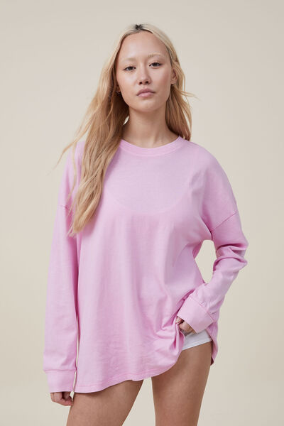 Lounge Jersey Long Sleeve, WASHED PINK ICING
