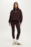 Plush Half Zip Sweatshirt, ITALIAN PLUM - example image 1