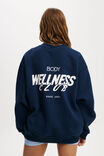 Plush Graphic Crew Sweatshirt, DARK WATER/BODY WELLNESS CLUB - alternate image 3