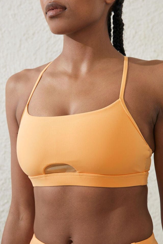 Ultra Luxe Mesh Strappy Crop, PEACHY DREAM