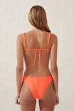 Micro Slider Triangle Bikini Top, VIBRANT ORANGE CRINKLE - alternate image 3