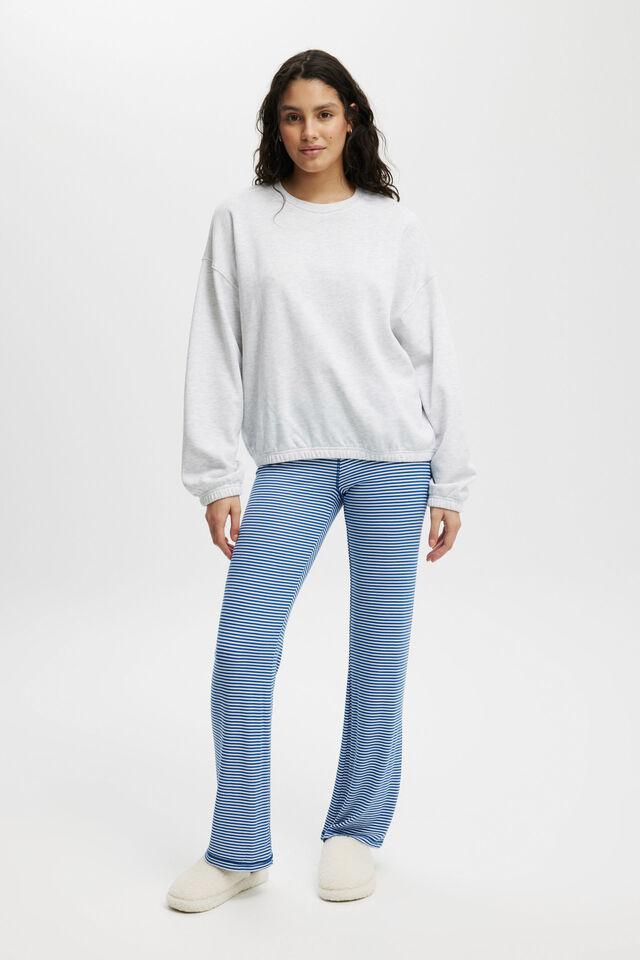 Cozy Sleep Crew Neck Fleece, LIGHT GREY MARLE