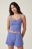 Peached Jersey Henley Cami, BLUEBERRY DREAM - alternate image 1