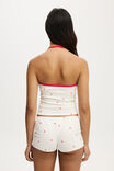 Dreamy Soft Ruched Halter Top, CHRISTMAS MINI HEARTS - example image 3