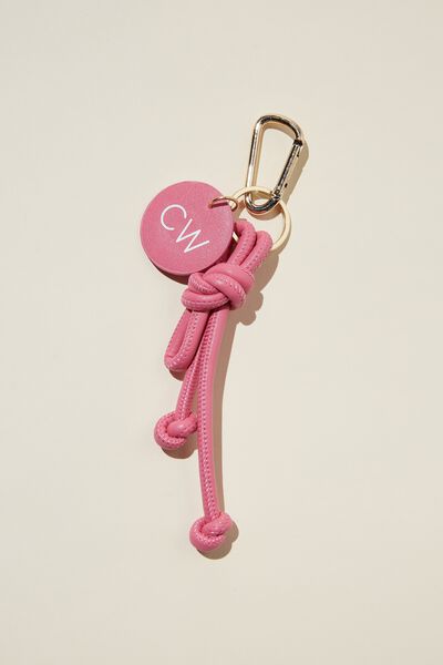 Personalised Rope Keyring, CANDY PINK