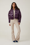 The Recycled Mother Puffer Bomber Jacket, PICKLED BEET - alternate image 4
