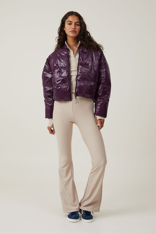 The Recycled Mother Puffer Bomber Jacket, PICKLED BEET